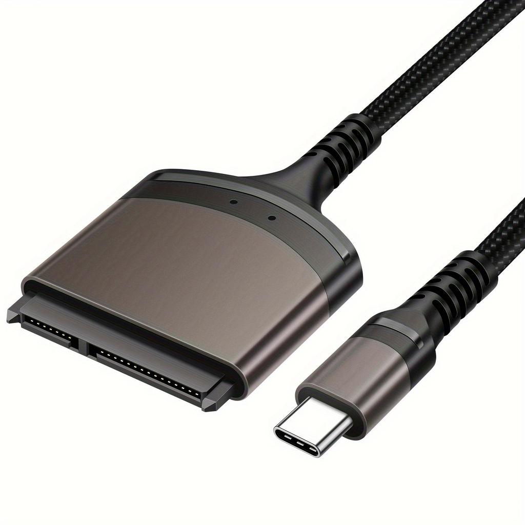 SATA to USB Adapter Cable, USB 3.0 to SATA III Hard Drive Adapter for 2.5'' SSD/HDD Data Transfer,Connecting SATA to USB A/USB C, Reading Hard Drives