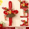 New Red Horse Pendant Auspicious Flower Pendant Living Room Porch Decoration Happy New Year Home Decoration Ornaments