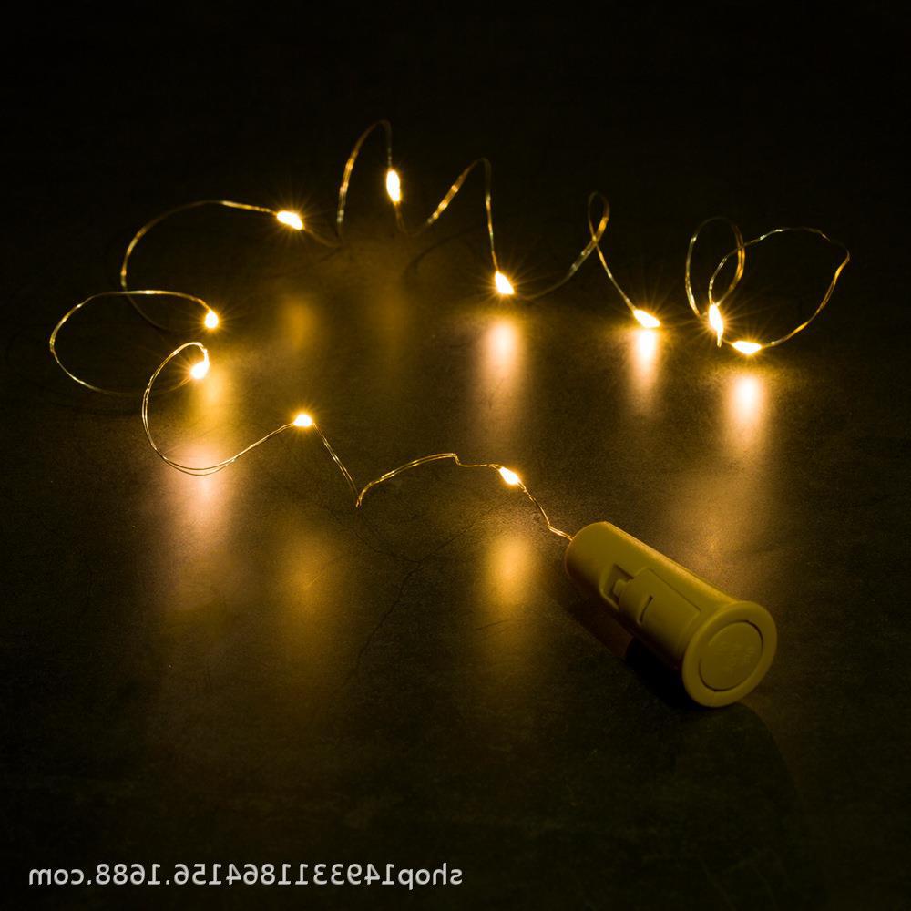 LED Solar Cork Lights for Wine Bottles - Copper Wire String for Wedding and Christmas Decorations, Outdoor Use.