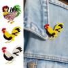 Funny Thanksgiving Accessory Chicken Rooster Brooch Pin, Acrylic Lightweight Farm Conversation Starter Pin Animal Jewelry, for Backpacks Hats Jackets