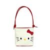 Korean Cute Cat Embroidery Bucket Bag - Stylish Cartoon Shoulder Bag for Women & Students
