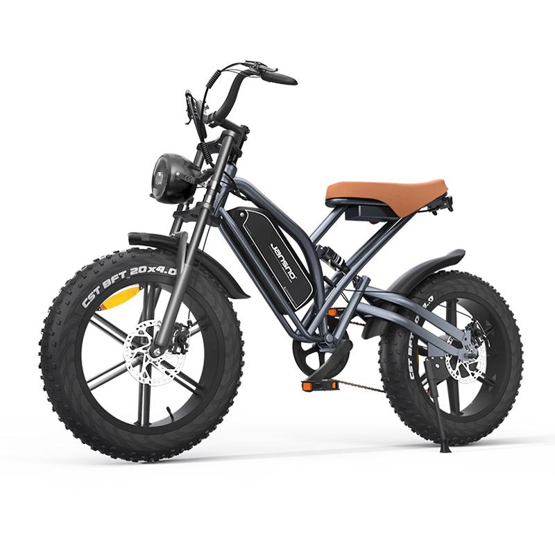 Jansno X50 250W motor+48V14AH battery, 20 * 4.0-inch tires, disc brake, Ximano 7-speed, maximum speed 40-45KM/H electric bicycle