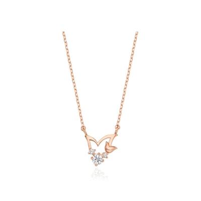 Tirr Lirr Twinkle Tulip Silver Pink Necklace TNSSVP13975S