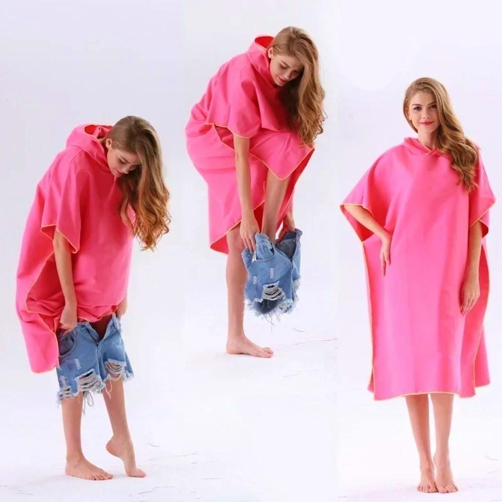 Hooded Quick-drying Swimming Towels Absorbent Beach Poncho Towels Swimming Dry Towels  Adults