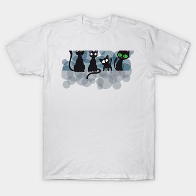 T Shirt Women Kuro Cats Harajuku Print Kawaii Tshirt Summer Short Sleeve Female T-Shirt Top Tee