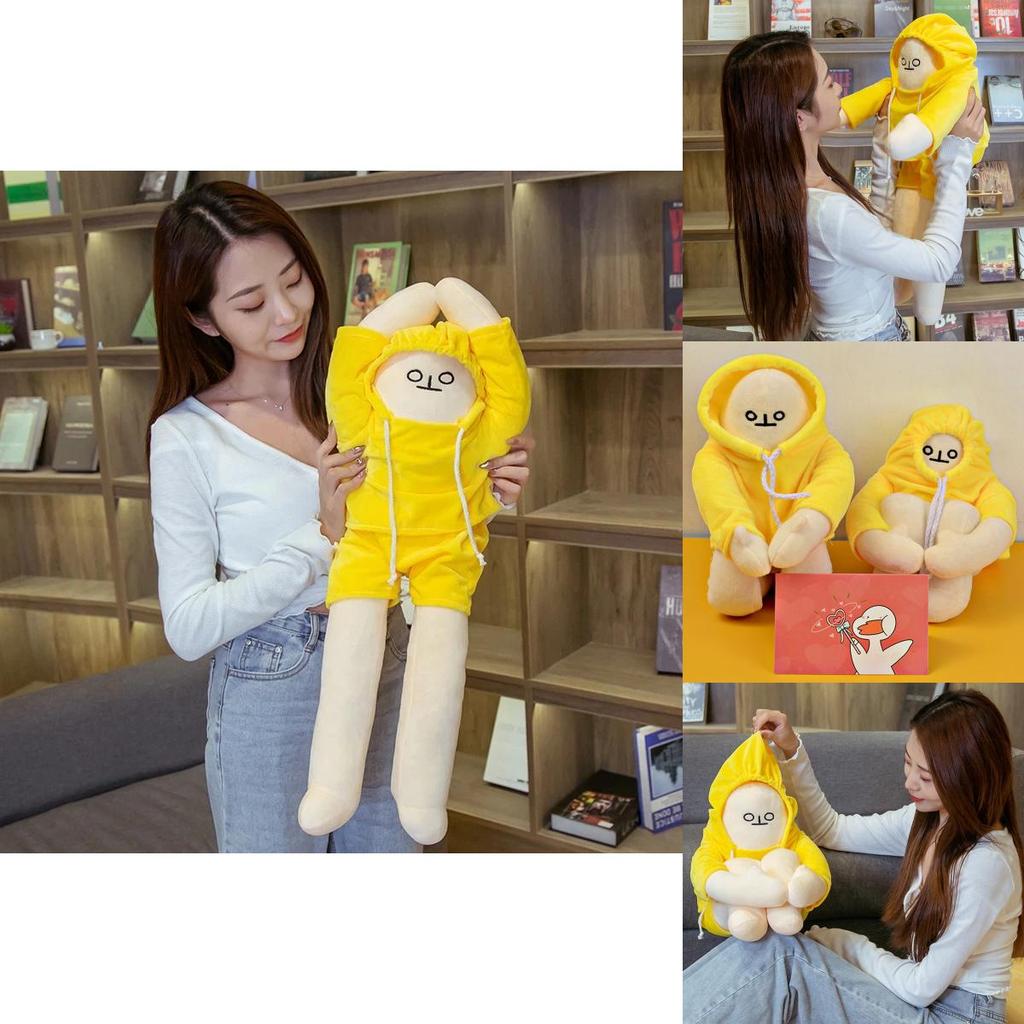 Stuffed Man Banana Toy Doll Plush Stress Reliever Anime Plushie Pillow Stuff Anime Plushie