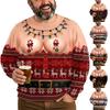 Men's Fashion Printed Spliced Casual Crewneck Top for Everyday Wear and Casual Outfits