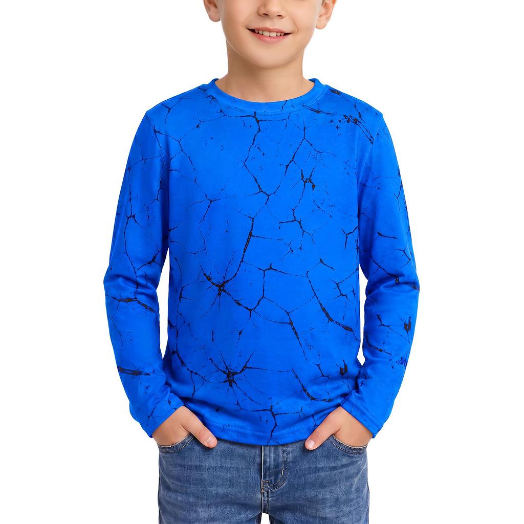 Boys and Girls Camouflage Print Neck Pullover Shirt for Casual and Athletic Wear