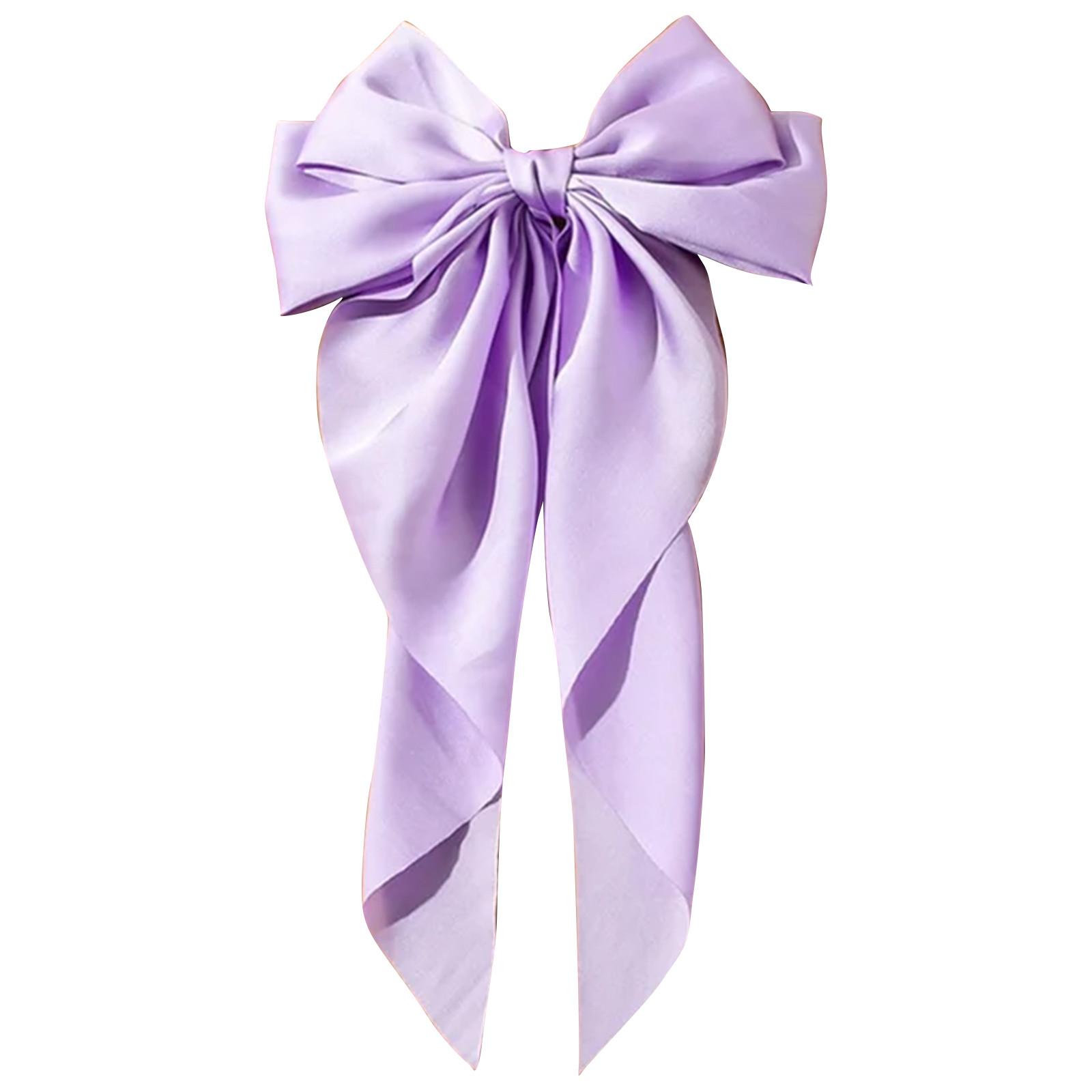 

Женские длинные ленты для волос, банты, заколки, заколки, большие банты, заколка для волос, винтажные аксессуары One Size