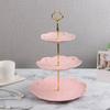 3 Layers Cake Plate Stand Handle Cake Stand Hardware Holder For Wedding Party Making Resin Cupcake Dessert Platter Serving Stand