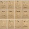 3Pcs 12 Constellation Pendant Necklace Exquisite Letter Horoscope Sign Jewelry