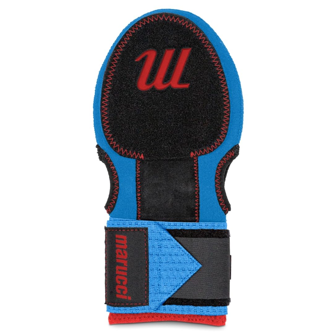 

MARUCCI Adult Slide and Full Coverage Protective Neoprene Baseball Slide Mitts with Wrist Dual 1 Mitt Mitts, Blue/Red, Right-Handed Left-Handed,