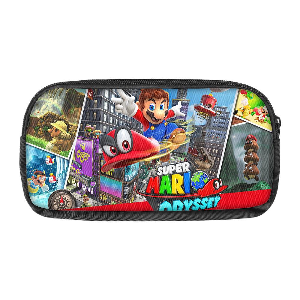 Cartoon Schoolbag Mario Backpack Satchel Pencil Case Three-Piece Set Mario Backpack