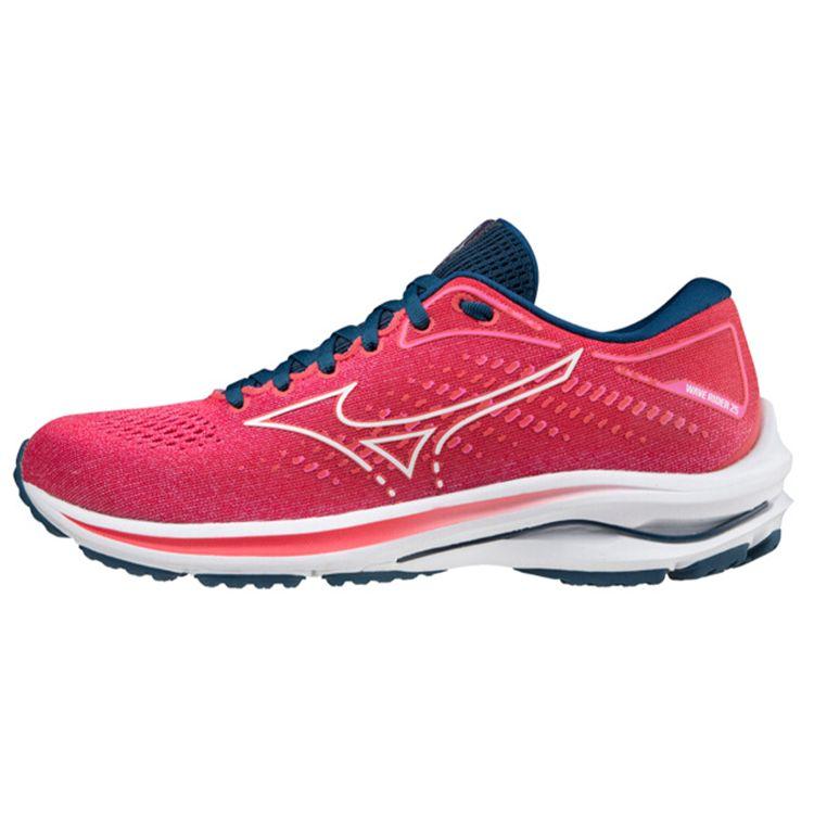 Mizuno Wave Rider 25 Non-Slip Breathable Low-Top Running Shoes Women Sneaker Rose-Red J1GD210301