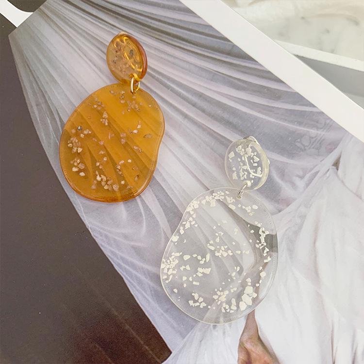 Snowflake Resin Dangle Earrings