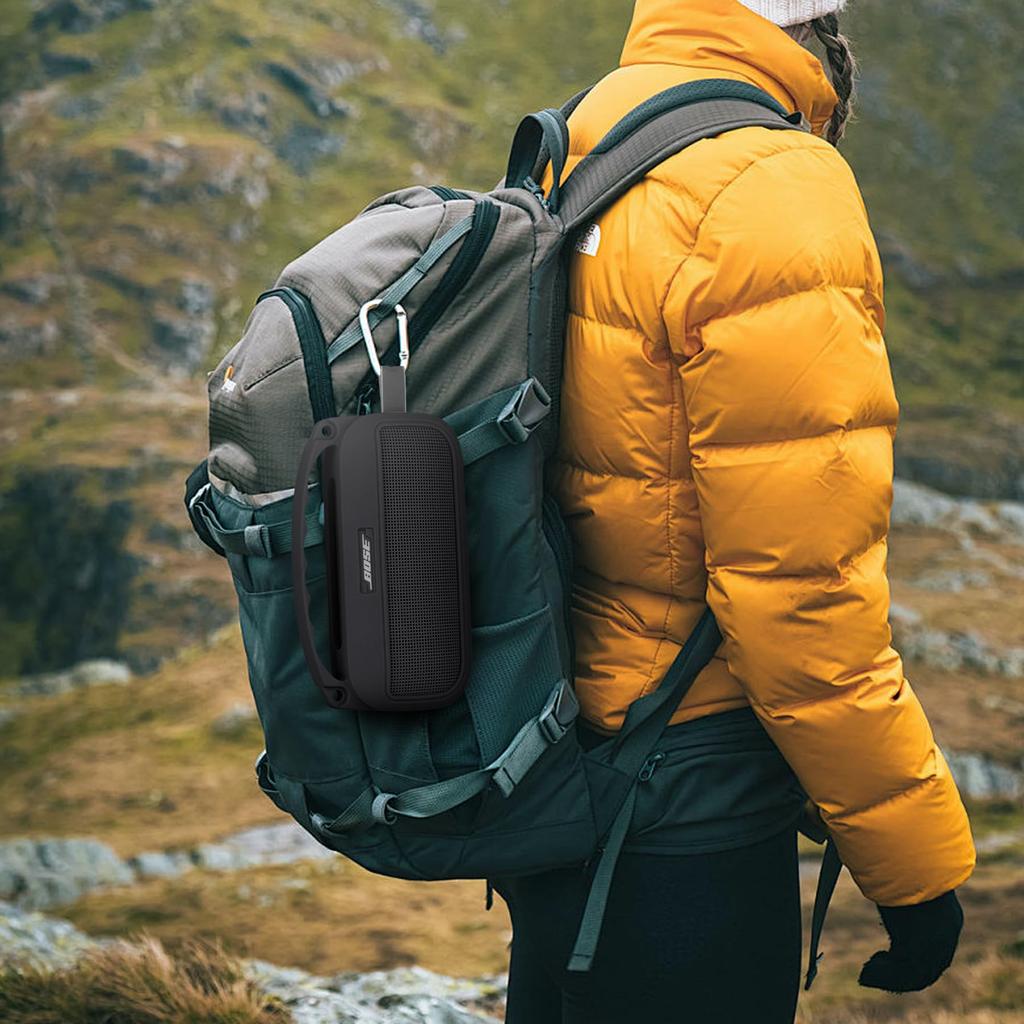 co2CREA Compatible Bose SoundLink Flex2 Portable Speaker LE (2nd Generation)/SoundLink Flex Portable Wireless Speaker Silicone Case, Black (Case Only)