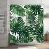 Boho Plant Shower Curtains Green Leaf Tropical Shower Curtain For Bathroom Set Palm Botanical Bohemia Bath Screen Bathroom Decor