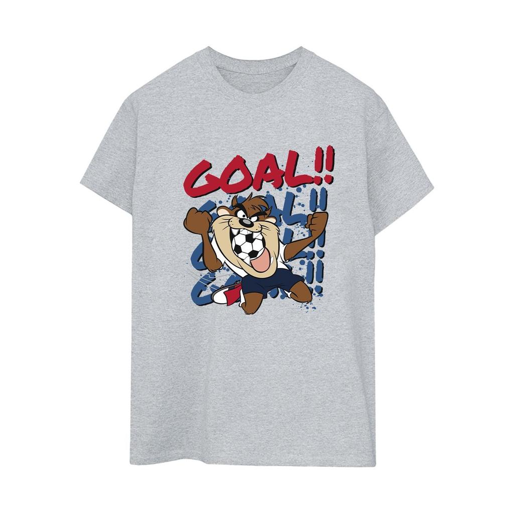 Looney Tunes Womens/Ladies Taz Goal Goal Goal Cotton Boyfriend T-Shirt