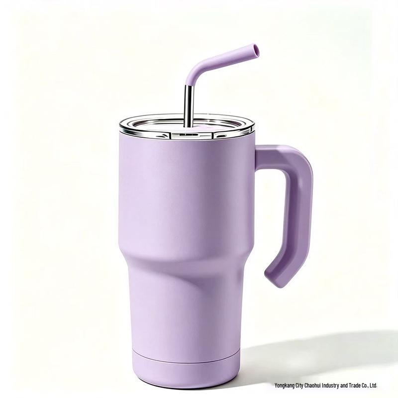 304 Stainless Steel Car Thermos Cup with Handle - Large Capacity, Cold Insulation, Outdoor Vehicle Ice Buster