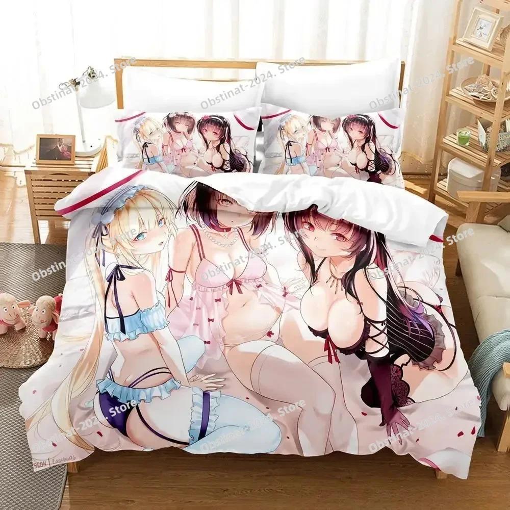 Saekano How To Raise A Boring Girlfriend Beding Set Printed Bed Linen Set With Pilowcase Bed Soft Duvet Cover Soft Quen Super King-Sized Dimensionsd