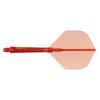 CUESOUL ROST 77 Transparent Set of Clear Red Flights with Yellow Large Size One-Piece Flights, Standard, 3, Logo, (CS-77-XB4T-L)
