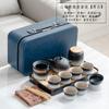 Japanese Light Luxury Gradual Change Beam Pot Tea Set Coarse Pottery Teapot Creative Business Gift Company Gift Print