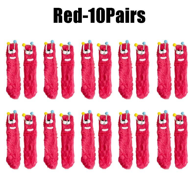 Cute Funny Socks For Women Mid Crew Socks Winter Home Sleep Socks Cartoon Plush Cozy House Floor Socks For Couples Warm Gifts