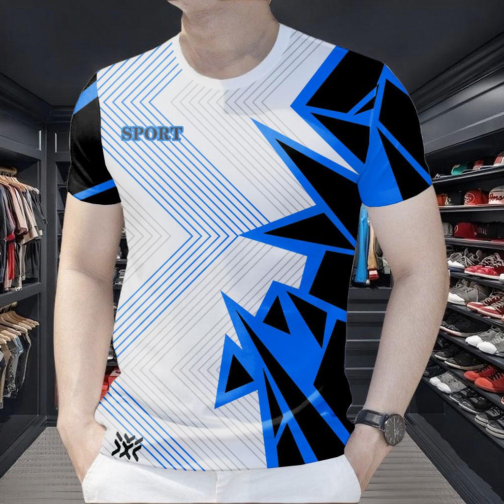 Summer Geometric Pattern 3D Printed Men's T-shirt