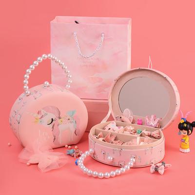 Cartoon Schmuck Organizer Reise Schmuckkoffer Boxen Ohrringe Halskette Ring Perle Tragbare Handtasche Schmuckschatulle Leder Aufbewahrung