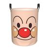 Custom Anpanmans Anime Laundry Basket Collapsible Cartoon Toy Clothes Hamper Storage Bin for