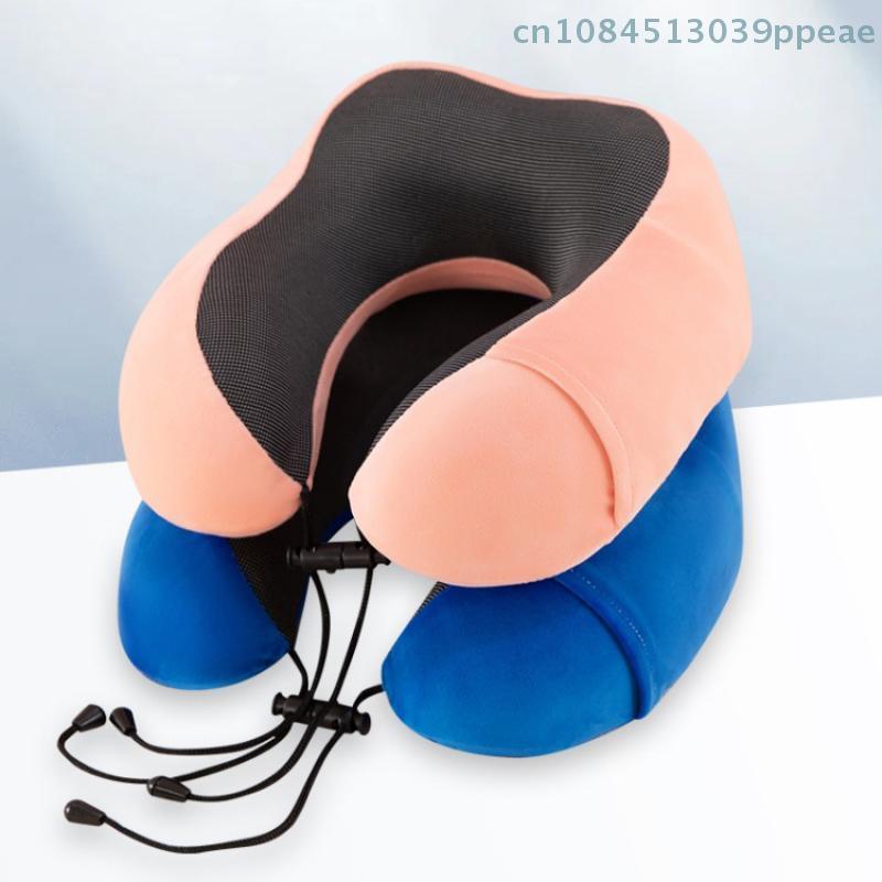 Soft Travel Pillow U Shaped Travel Healthcare Memory Foam Slow Rebound Filler Neck Cervical Airplane Pillow Neck Cushion