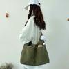 Tote Bag Velvet Large Capacity Shoulder Commuter Student Messenger Bag Slack Cloth Bag Luggage