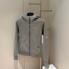 Autumn women's full zipper slim fit hooded fleece sweater casual outdoor slimming sports jacket