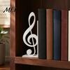 Elegant Music Symbol Display 3D Printed Treble Clef Bookends, Note Shelf Organizer, Non-Slip Modern Bookend Practical Desk Accessory with Stable