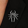 Vintage Black Inlaid Spider Shape Brooch Personality Suit Lapel Pin Fashion Animal Decorative Accessory for Men Women Halloween Daily Outfits