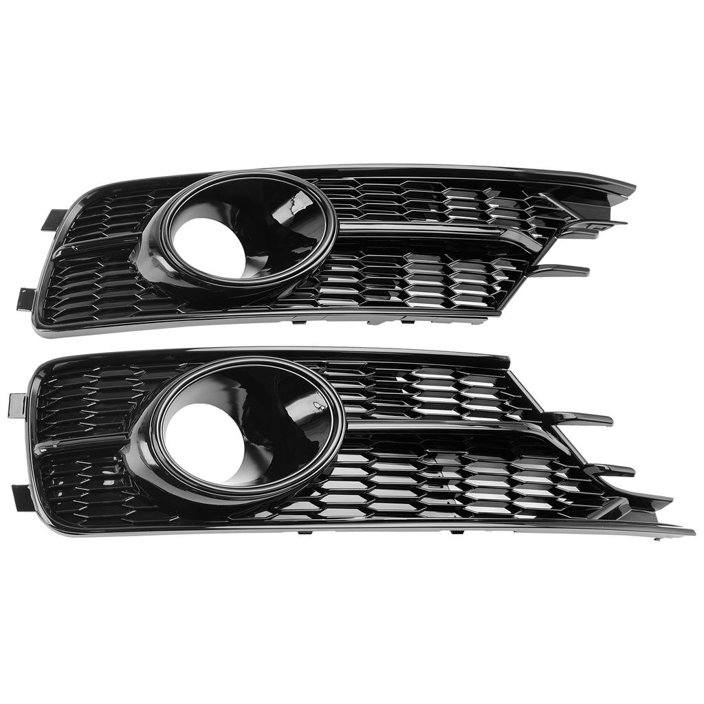 Pair Front Bumper Lower Light Cover Grille 4G0807647A 4G0807648A Fit A6 C7 2016-2018 W/ACC Hole