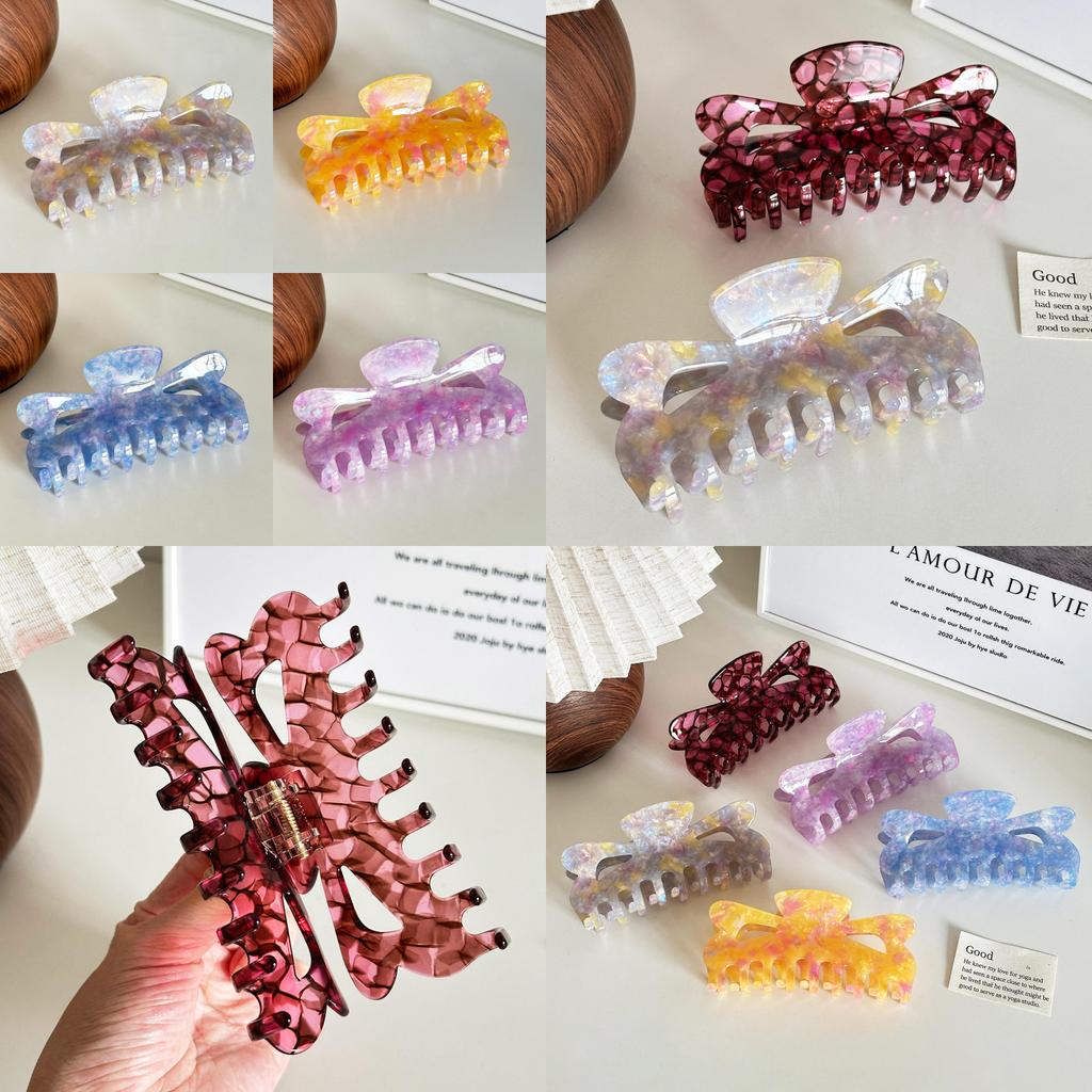 Schicke Große Blumenmuster-Haarkralle mit Herzdesign für Trendigen Alltagsgebrauch