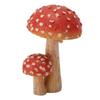 Pilz Dekoration 10 cm Hoch 2 Köpfig Niedlich Helle Farben Wetterfest Langlebig Harz Pilz Statue für Gartendekoration
