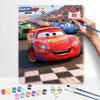 Disney Cars Lightning McQueen Digital Oil Painting Art Kit Hand Painted Home Decor