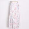 Small Fresh Fairy Long Dress Temperament Retro Floral Waist Standing Collar Large Swing Skirt Suit Women