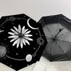 1pc Flower Moon Celestial Pattern Umbrella with Plastic Handle,Suitable for All Seasons Home Travel Outdoor UmbrellaDD428