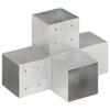 Post Connectors 4 Pcs X Shaped Galvanized Metal 101 X 101 Mm