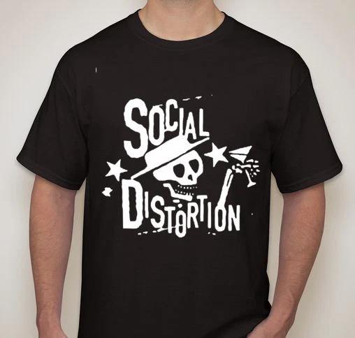 SOCIAL DISTORTION Ура пьющий скелет Трэш Панк-рок группа Футболка XXL