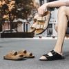 New Fashion Men's Cork Sandals Classic Cork Slippers Male Summer Beach Sandals