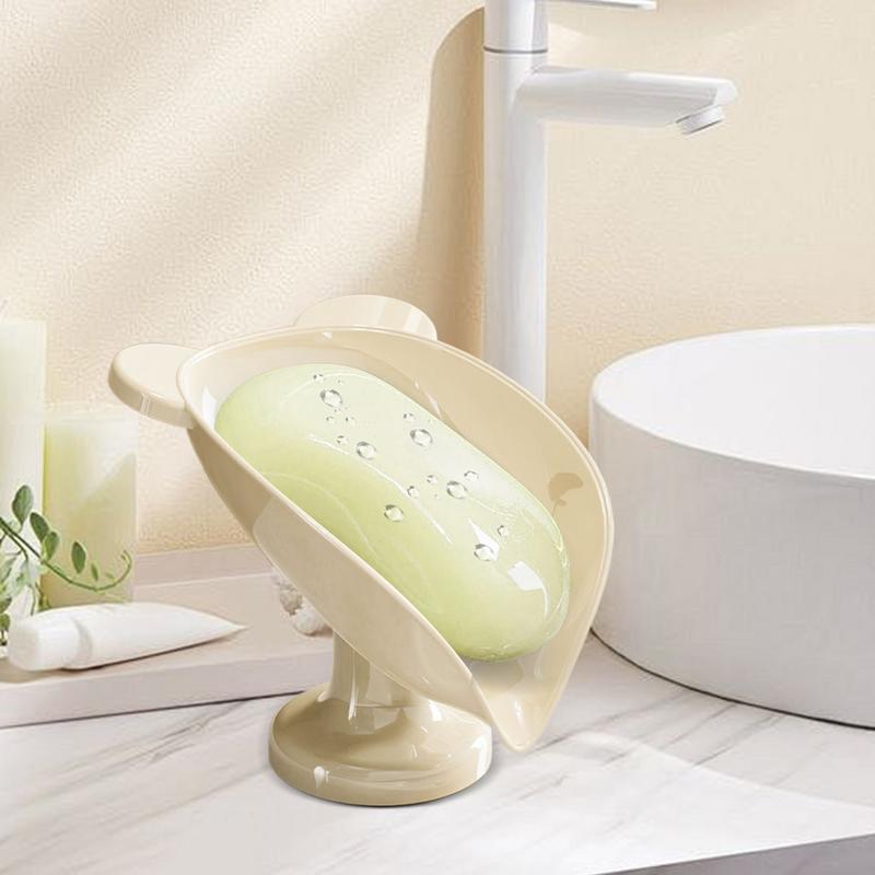 Drainable Suction Cup Soap Case No-drilling Removable Bar Soap Holders Bathroom Countertop Soap Box Bathroom Accessories