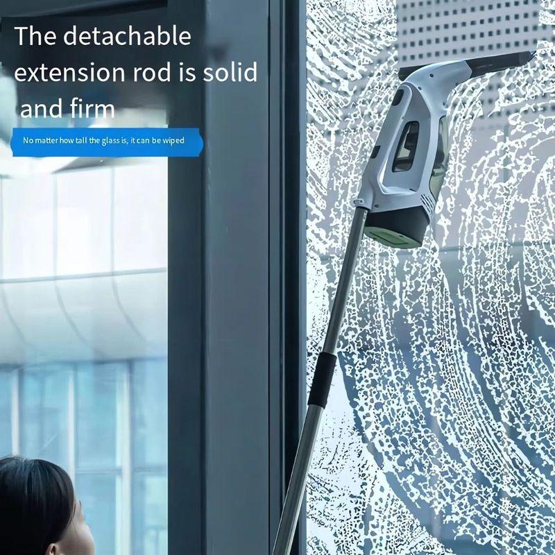 Portable Design Electric Window Cleaner Water Spray Function Powerful Suction Handheld Window Cleaner Cordless Operation
