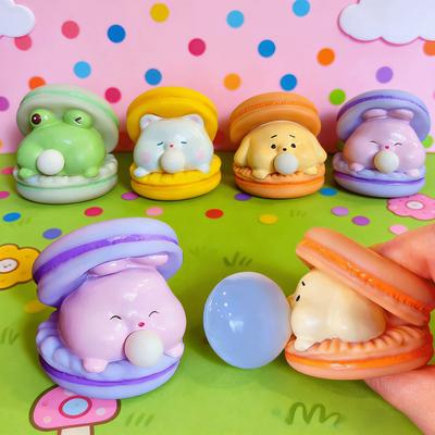 Frog Animal Spit Bubble Burger Stress Relief Pinch Children's Sensory Toy Anti-stress Relief Squishy Toy Funny Vent Squeeze Toy