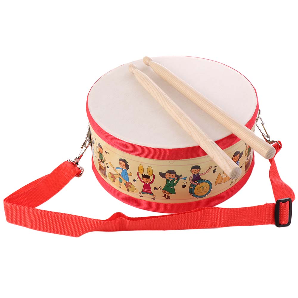 Double Sided Instrument Hand Drum Toys Wood Kids Drum Toys  Children Preschool