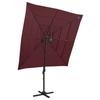 VidaXL 4-Tier Garden Parasol with Aluminum Pole, Patio Sunshade, Sun Shelter, Beach Parasol for Terrace, 313824
