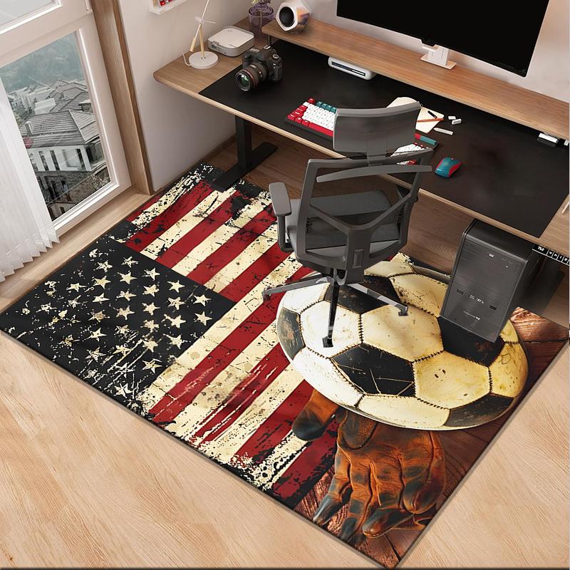 Baseball Passion And Heritage Office Rug Chair Mat, Game Carpet, Suitable for Front Door, Bedroom, Living Room, Desk, Holiday Gift